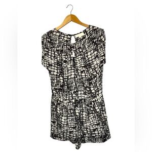 Bensoni Womens 100% Silk Sleeveless Animal Print Romper Size 2 Blair Waldorf